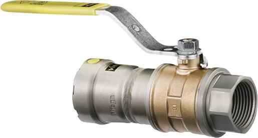Viega 30650 MegaPressG Ball Valve, 1-1/2", Press x FNPT