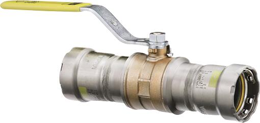 Viega 30620 MegaPressG Ball Valve, 1-1/2", Press x Press
