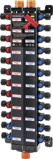 Viega 49625 30-Port PureFlow ManaBloc Manifold, 1/2" Ports, Polysulfone