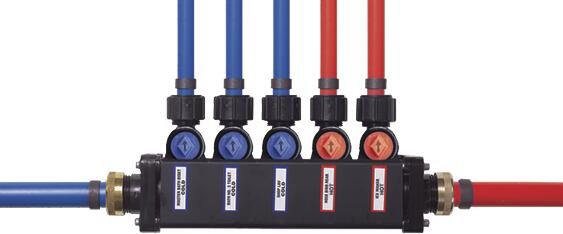 Viega 51073 7-Port PureFlow MiniBloc Zoning Manifold, 1/2" Ports