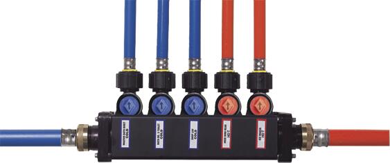 Viega 49473 7-Port PureFlow MiniBloc Zoning Manifold, 1/2" Ports