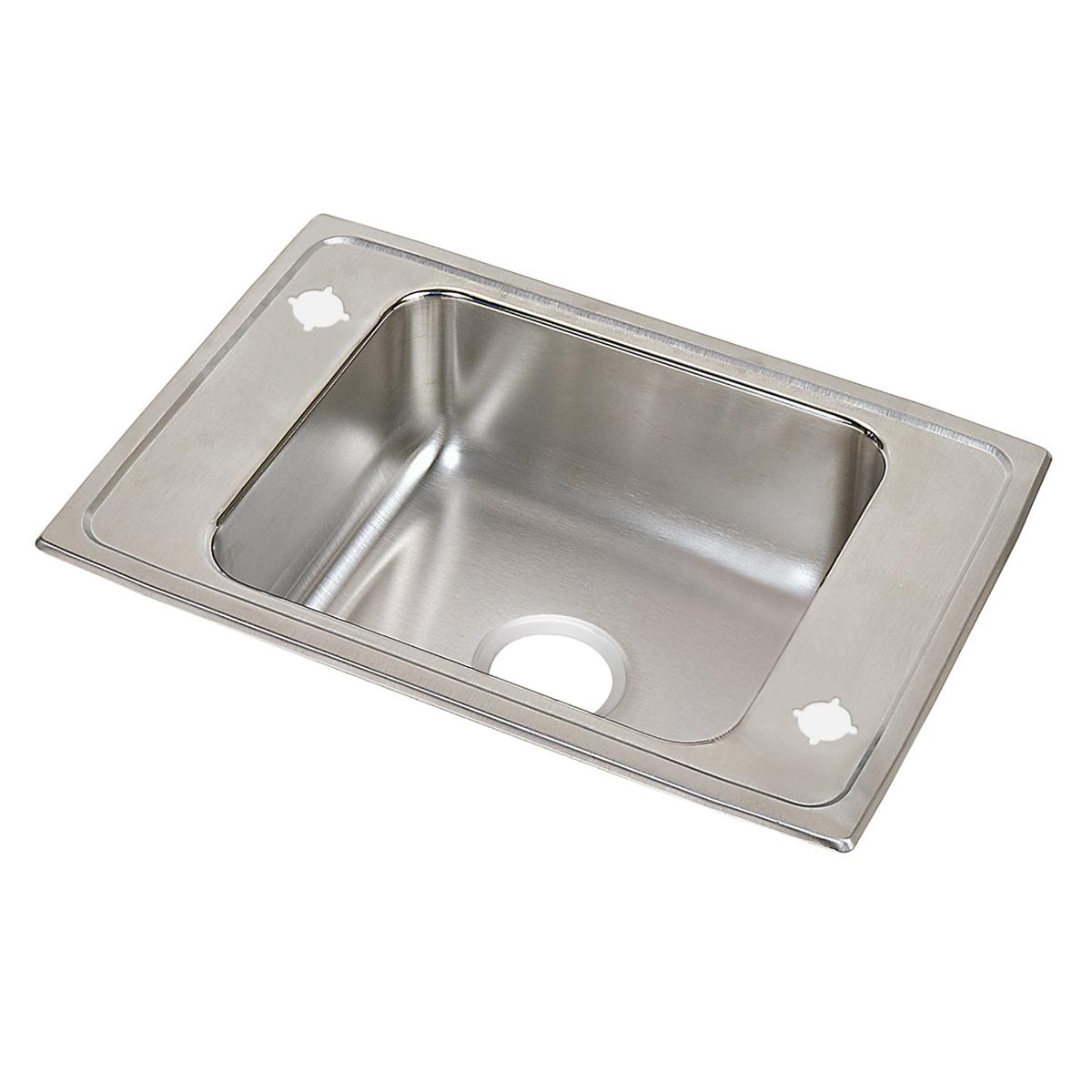 Elkay Celebrity Stainless Steel 25" x 17" x 7-1/8", 2-Hole Single Bowl Drop-in Classroom Sink PSDKR25172