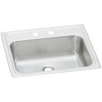Elkay Celebrity Stainless Steel 19" x 17" x 6-1/8", 2-Hole Single Bowl Drop-in Bathroom Sink PSLVR1917LO2