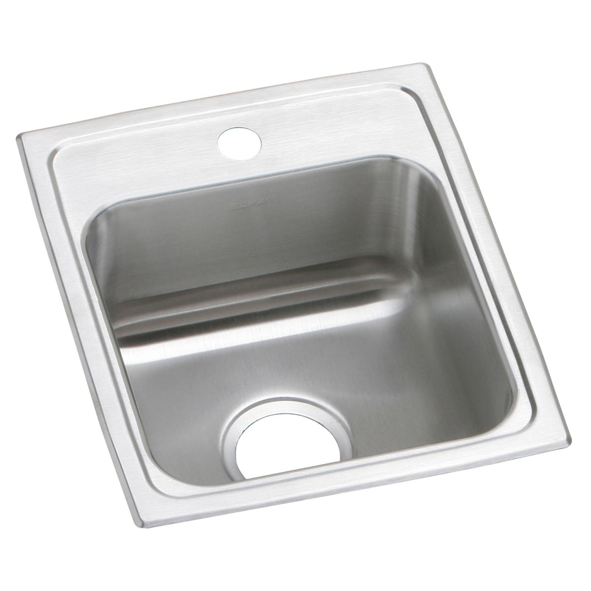 Elkay Celebrity Stainless Steel 15" x 17-1/2" x 7-1/8", 1-Hole Single Bowl Drop-in Bar Sink PSR15171