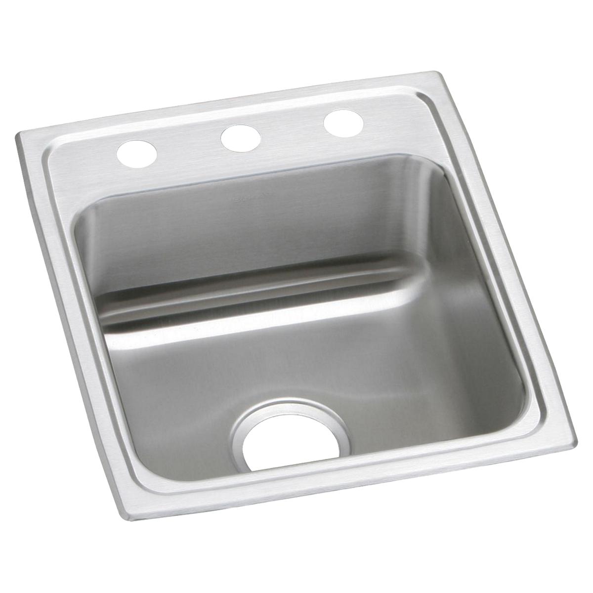 Elkay Celebrity Stainless Steel 17" x 20" x 7-1/8", 3-Hole Single Bowl Drop-in Sink PSR17203