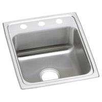 Elkay Celebrity Stainless Steel 17" x 20" x 7-1/8", 3-Hole Single Bowl Drop-in Sink PSR17203