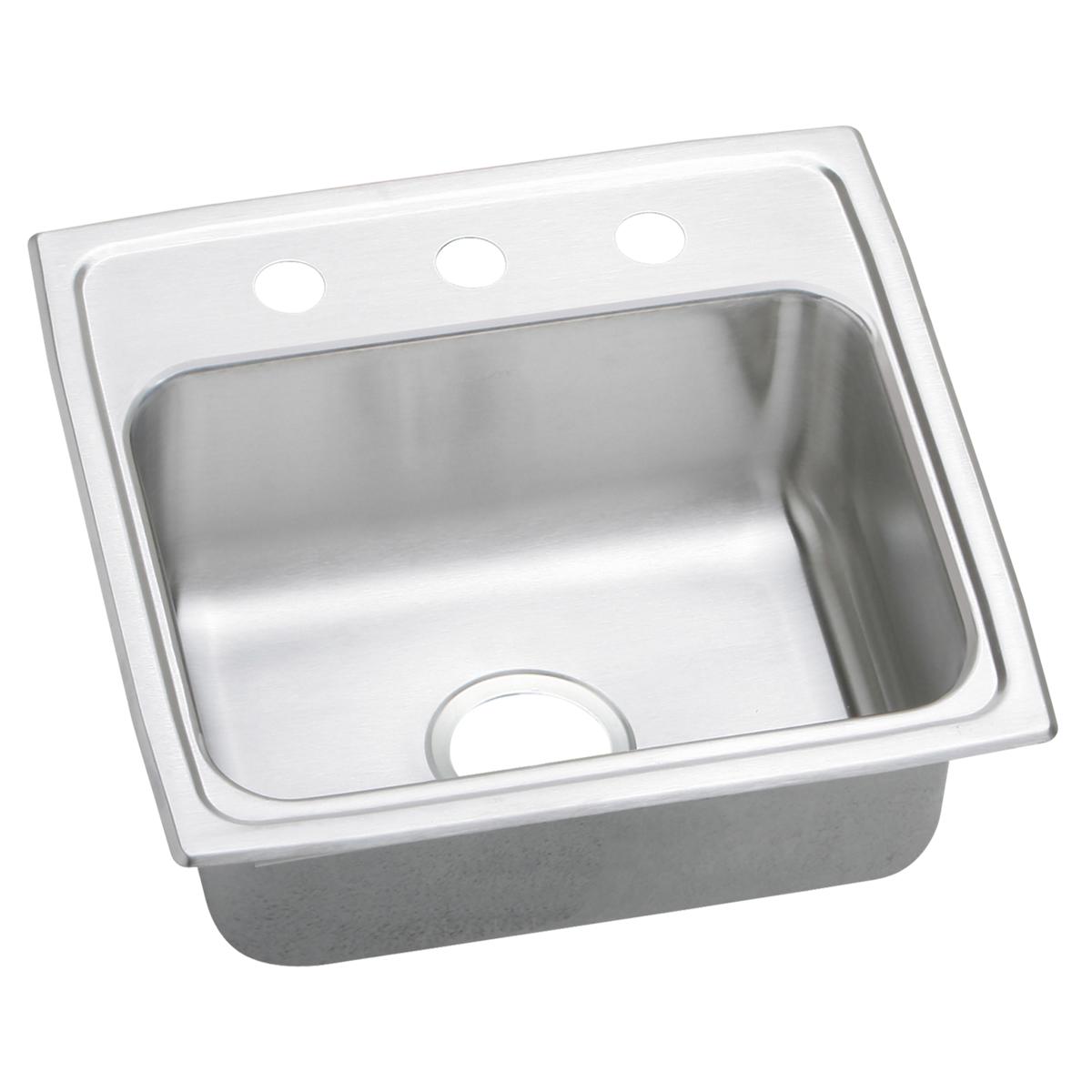 Elkay Celebrity Stainless Steel 19" x 18" x 7-1/8", 3-Hole Single Bowl Drop-in Sink PSR19183