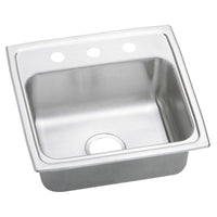 Elkay Celebrity Stainless Steel 19" x 18" x 7-1/8", 3-Hole Single Bowl Drop-in Sink PSR19183