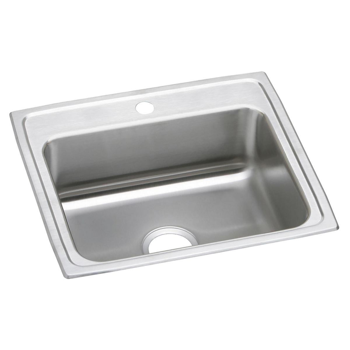 Elkay Celebrity Stainless Steel 25" x 22" x 7-1/2", 1-Hole Single Bowl Drop-in Sink PSR25221
