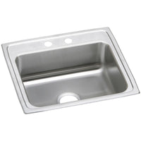 Elkay Celebrity Stainless Steel 25" x 22" x 7-1/2", 2-Hole Single Bowl Drop-in Sink PSR25222