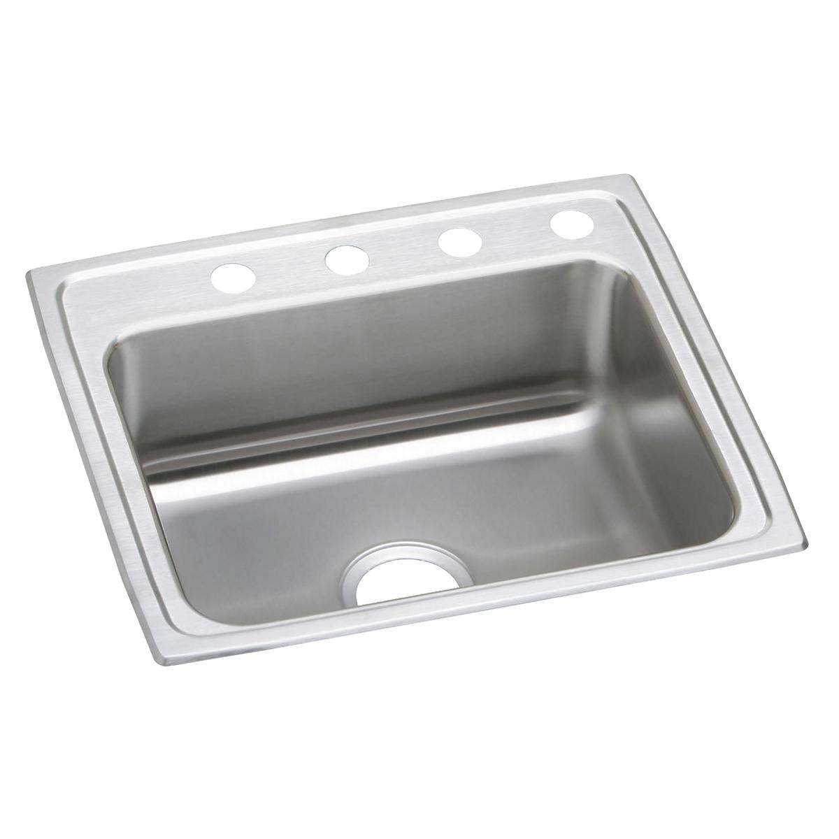 Elkay Celebrity Stainless Steel 25" x 22" x 7-1/2", 4-Hole Single Bowl Drop-in Sink PSR25224