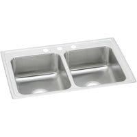Elkay Celebrity Stainless Steel 33" x 19-1/2" x 7-1/8", Equal Double Bowl Drop-in Sink PSR33193