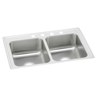 Elkay Celebrity Stainless Steel 33" x 22" x 7-1/2", 4-Hole Equal Double Bowl Drop-in Sink PSR33224