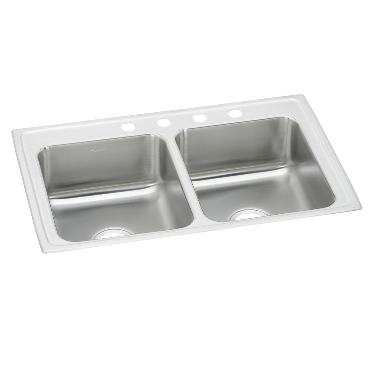 Elkay Celebrity Stainless Steel 43" x 22" x 7-1/8", 1-Hole Equal Double Bowl Drop-in Sink PSR43221