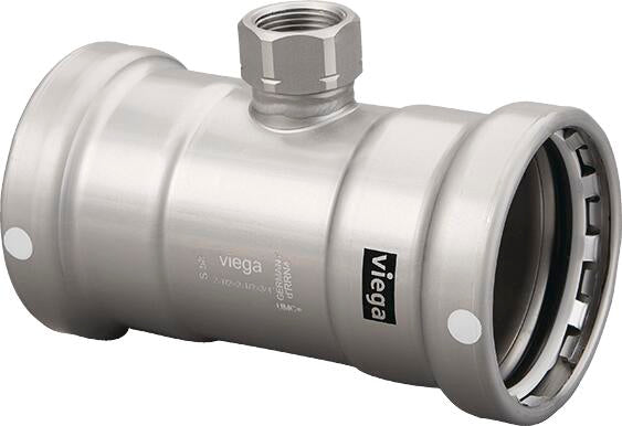 Viega MegaPress FKM Tee, 3" x 3" x 3/4" FNPT