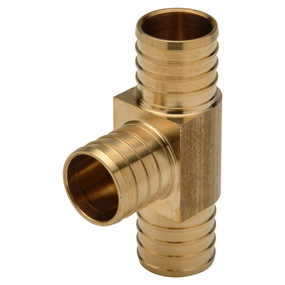Zurn QQT555GX 1" Tee, Brass, Barb