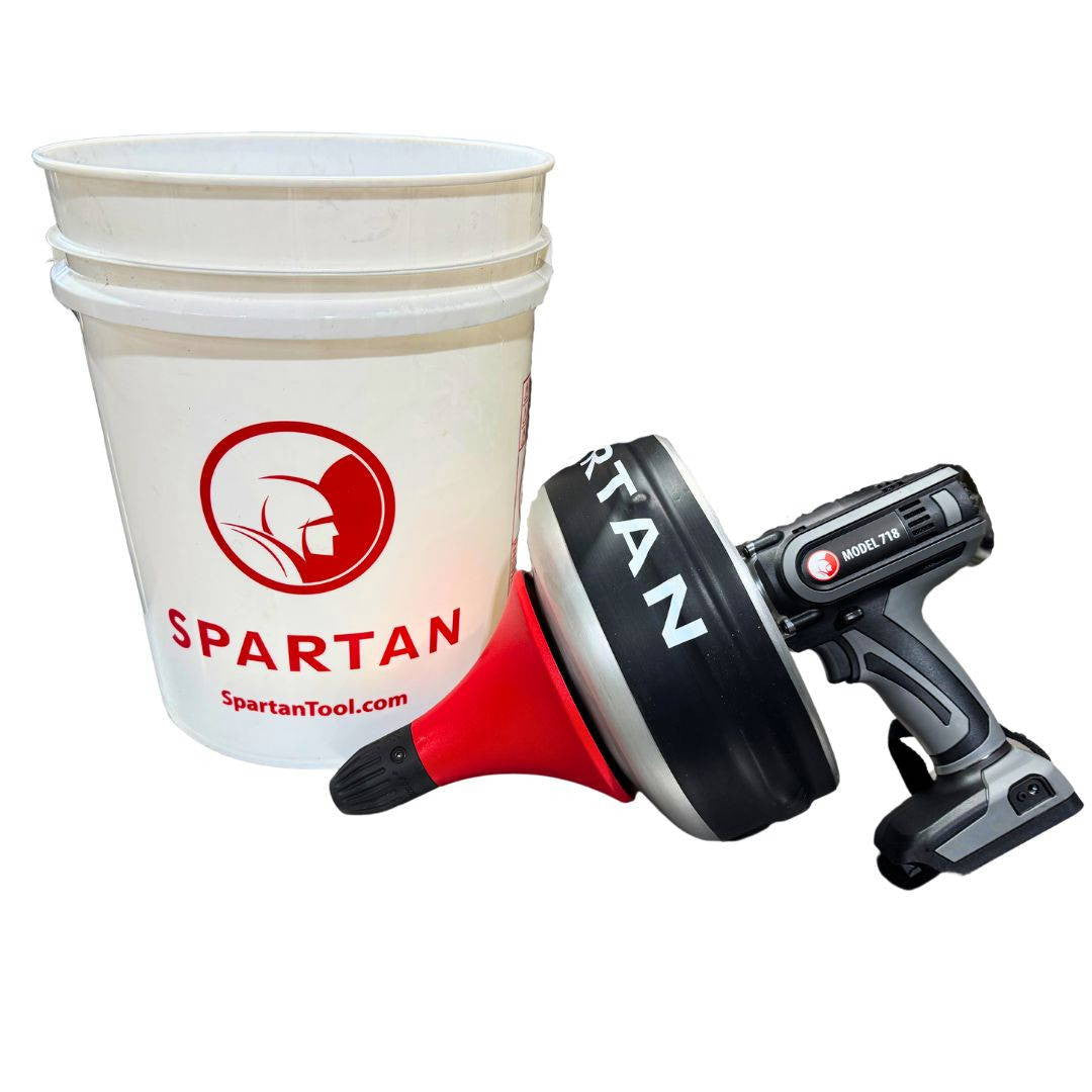 Spartan Tool Used Model 718 Cordless Drain Cleaning Machine 99990661