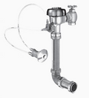 Sloan Regal 9603-1.6 Concealed Manual Flushometer, Rear Spud, Rough Brass, Metal Button Panel Mount Handle, Anti-Flood Device Flush Connection