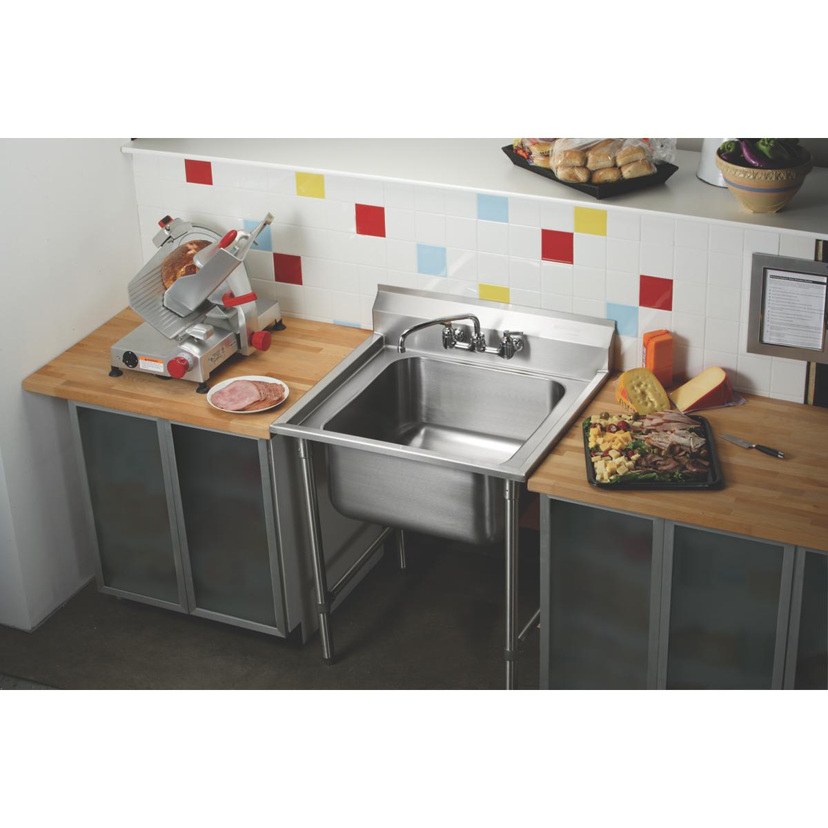 Elkay Rigidbilt Stainless Steel 27" x 29-3/4" x 12-3/4", Floor Mount, Single Compartment Scullery Sink RNSF81182