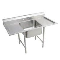 Elkay Rigidbilt Stainless Steel 33" x 29-3/4" x 12-3/4" Floor Mount, Single Compartment Scullery Sink w/ Drainboard RNSF8124LR2