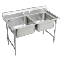 Elkay Rigidbilt Stainless Steel 47-1/4" x 29-3/4" x 12-3/4", Floor Mount, Double Compartment Scullery Sink RNSF82362