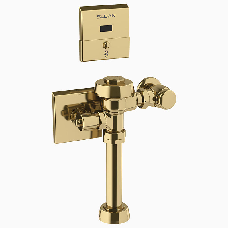 Sloan Royal 111 ESS Exposed Hardwired Sensor Water Closet Flushometer (1.28 GPF), Polished Brass