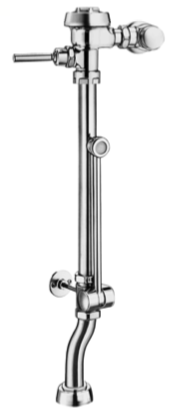 Sloan Royal BPW 1000-3.5 Exposed Manual Flushometer, 3.5 gpf, Top Spud, Polished Chrome, 2" Offset, F31AA
