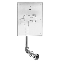 Sloan Royal 140 ESS Concealed Hardwired Sensor Water Closet Flushometer (1.28 GPF), 13x17 SS Panel Wall Box, Stainless Steel