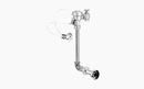 Sloan Royal 940-1.6 Concealed Manual Flushometer, Rear Spud, Rough Brass, 2"-10-3/4" LDIM, Metal Button Panel Mount Handle, 1" Straight Control Stop