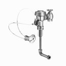 Sloan Royal 995-0.5 Concealed Manual Flushometer, 0.5 gpf, Rear Spud, Unfinished (Rough Brass), Metal Button Panel Mount Handle