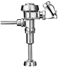 Sloan Royal 186-1.0 Exposed Manual Flushometer, 1.0 gpf, Top Spud, Polished Chrome, 1" Straight Control Stop