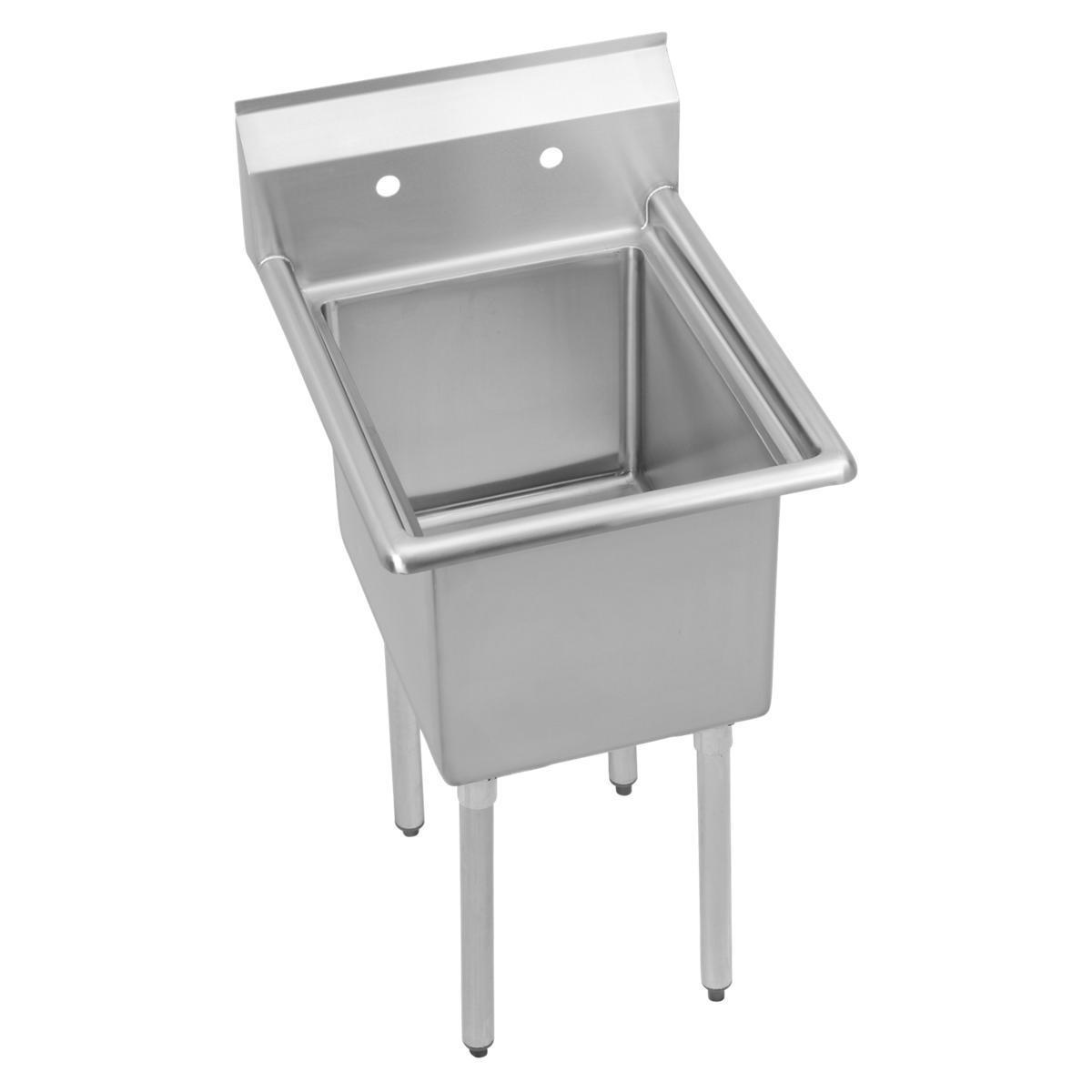 Elkay Dependabilt Stainless Steel 23" x 23-13/16" x 43-3/4" 18 Gauge One Compartment Sink with Stainless Steel Legs S1C18X18-0X