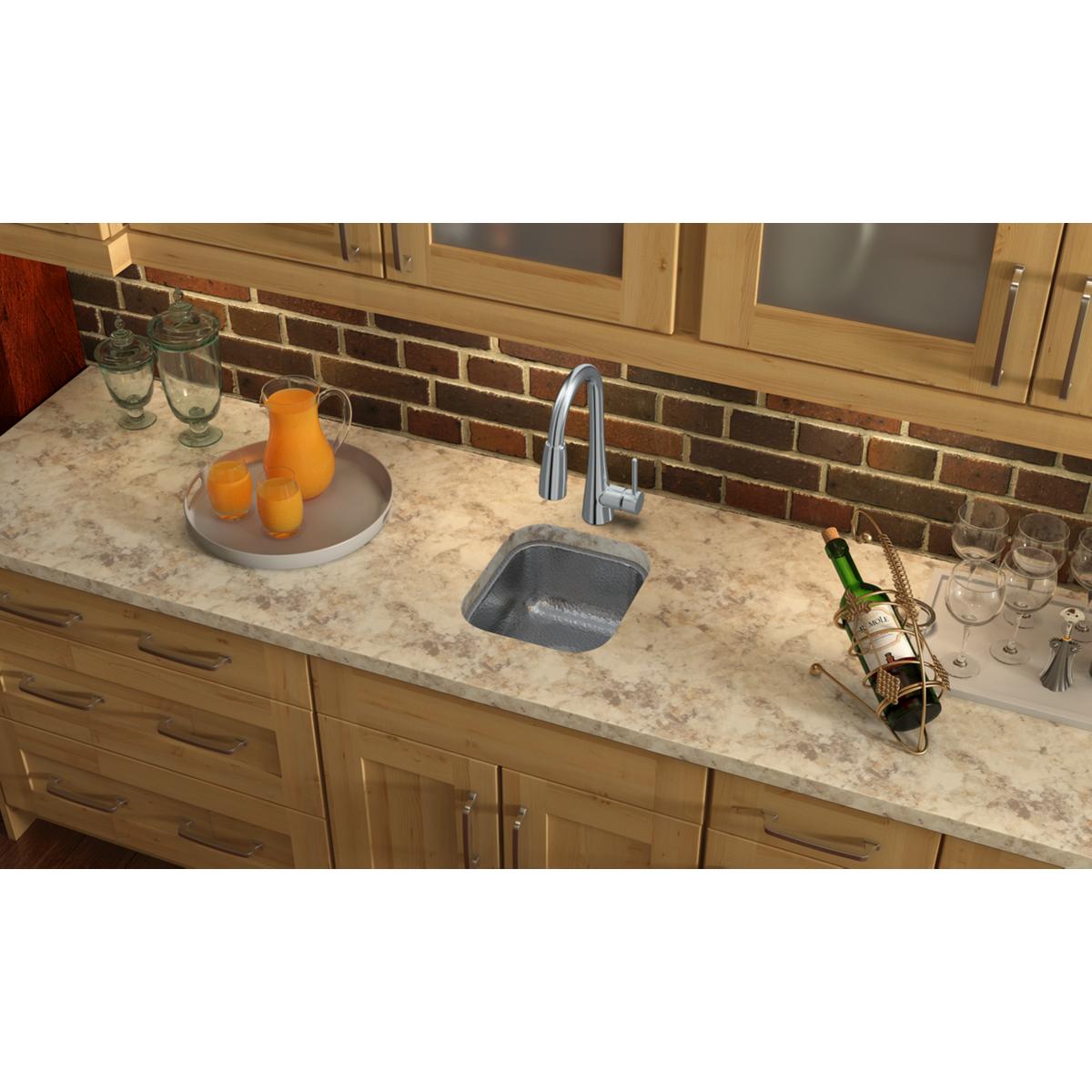Elkay Stainless Steel 12" x 14" x 6-1/2", Single Bowl Undermount Bar Sink SCUH1012SH