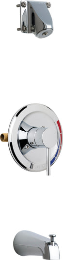 Chicago Faucets SH-PB1-05-100 1/2" Pressure balancing tub and shower system with ligature resistant shower head and tub spout