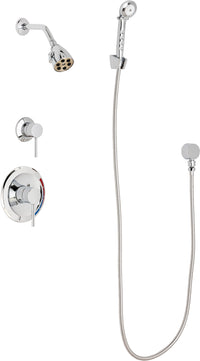 Chicago Faucets SH-PB1-11-020 1/2" Pressure balancing shower system with hand spray and wall hook