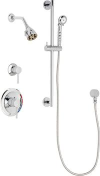 Chicago Faucets SH-PB1-11-031 1/2" Pressure balancing shower system with hand spray and 24" slide bar