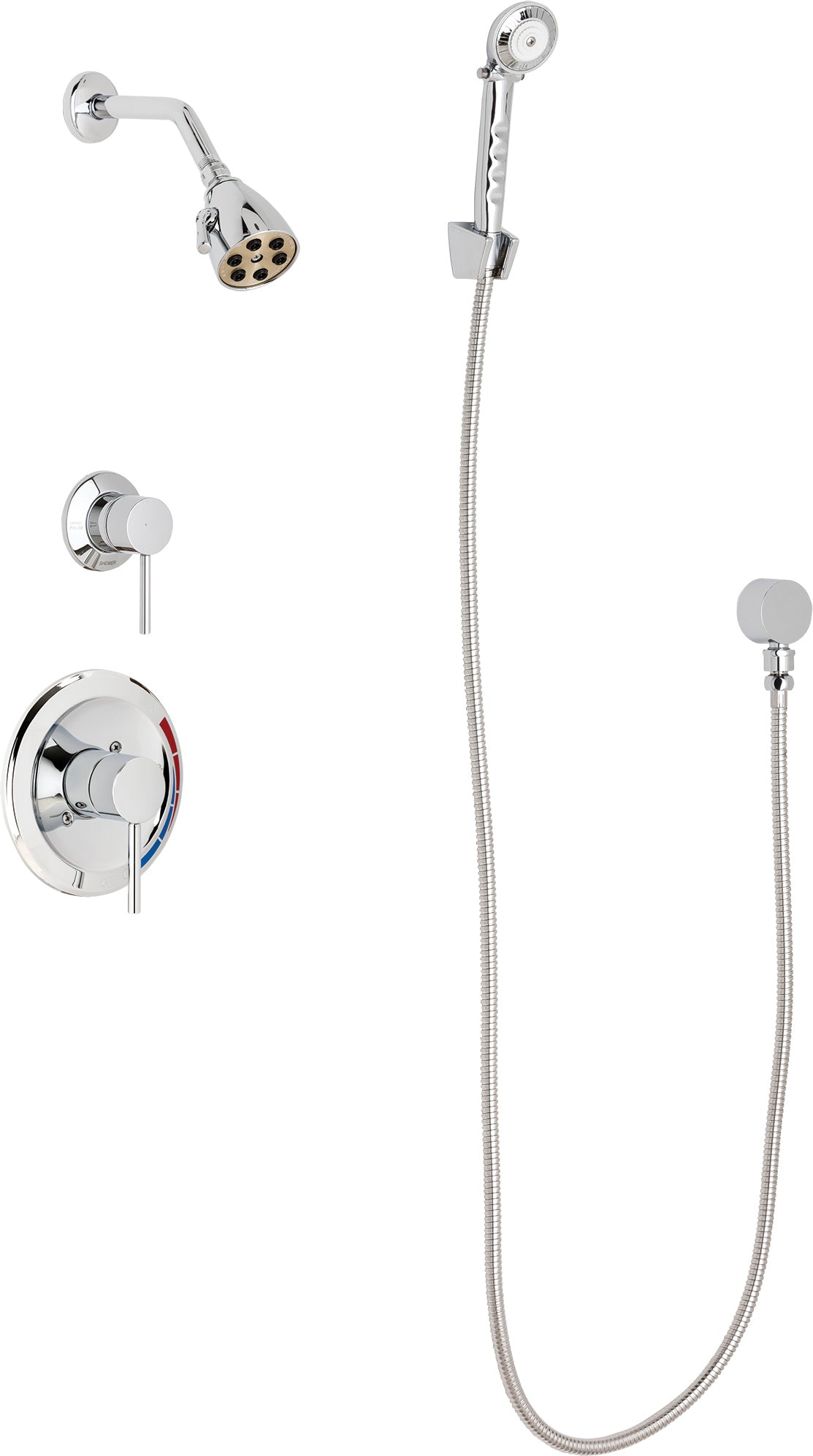 Chicago Faucets SH-PB1-11-040 1/2" Pressure balancing shower system with hand spray and wall hook