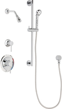 Chicago Faucets SH-PB1-13-011 1/2" Pressure balancing shower system with hand spray and 24" slide bar