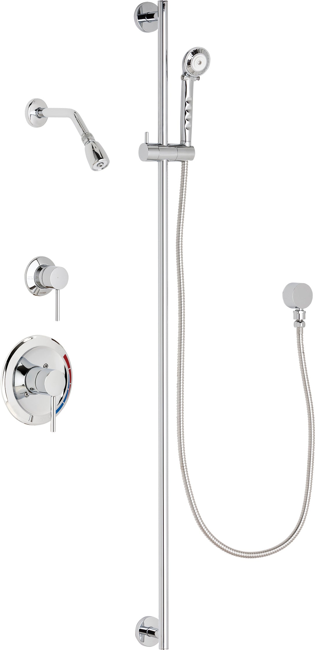 Chicago Faucets SH-PB1-13-032 1/2" Pressure balancing shower system with hand spray and 48" slide bar