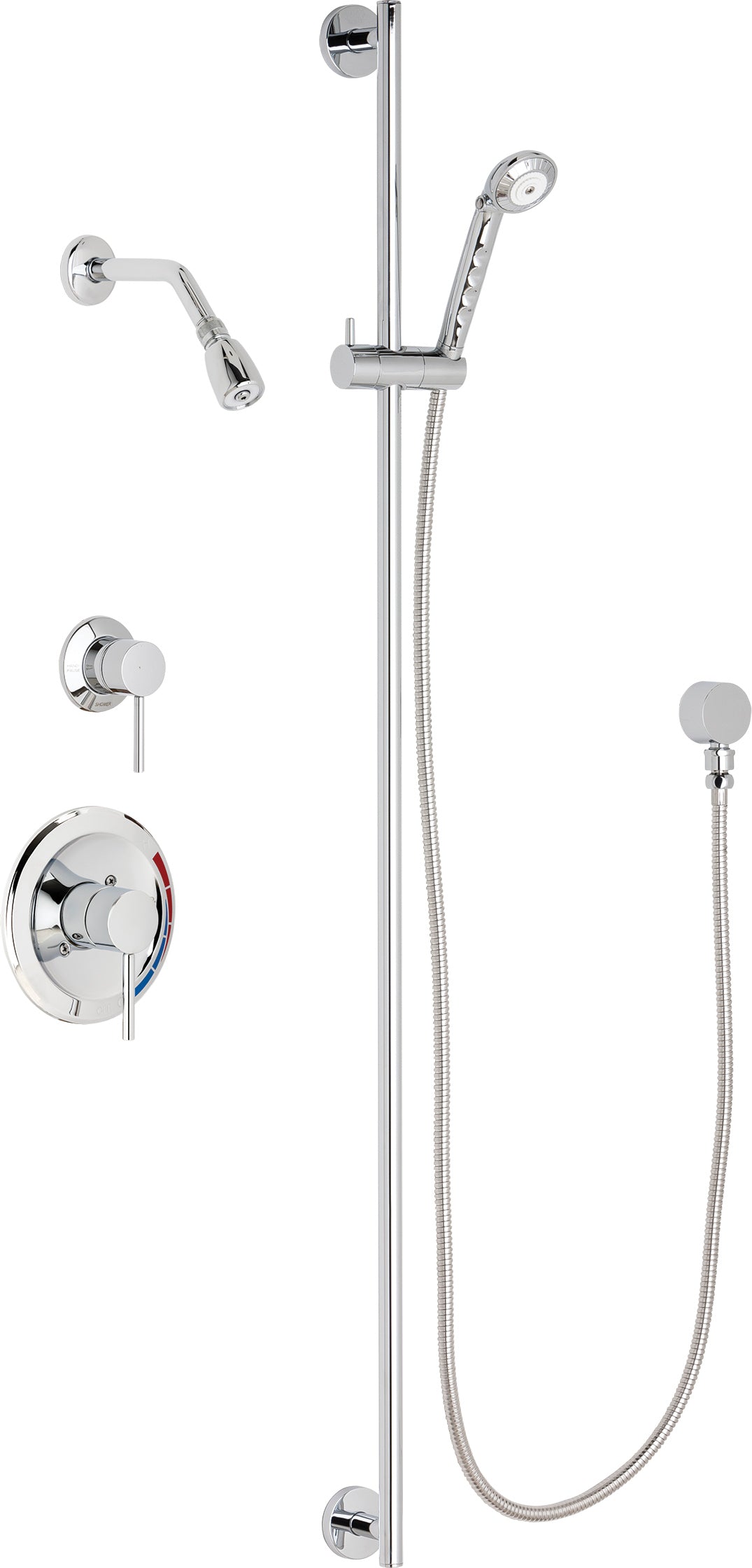 Chicago Faucets SH-PB1-13-042 1/2" Pressure balancing shower system with hand spray and 48" slide bar
