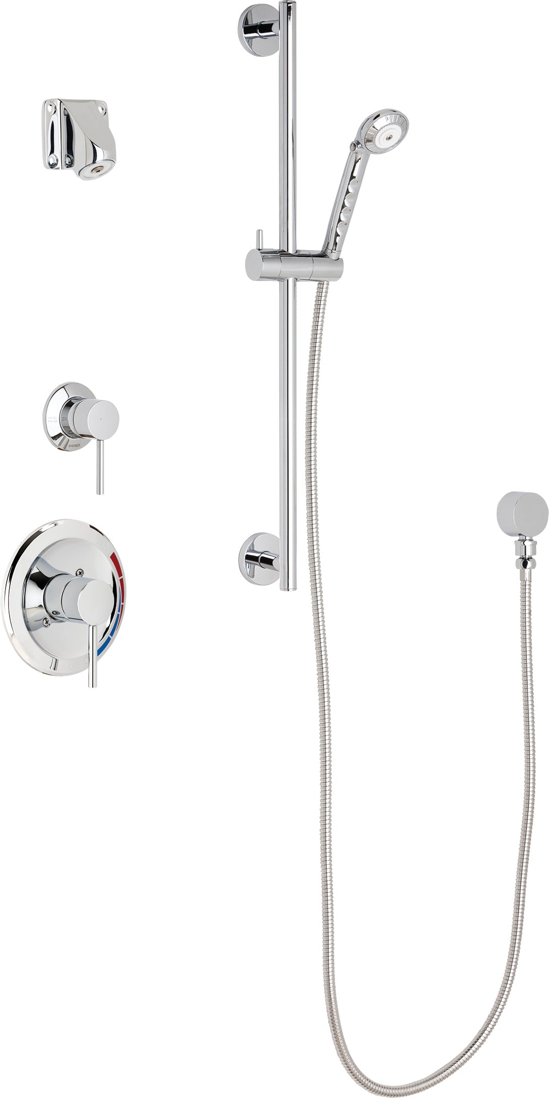Chicago Faucets SH-PB1-14-021 1/2" Pressure balancing shower system with hand spray and 24" slide bar