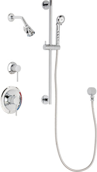 Chicago Faucets SH-PB1-16-011 1/2" Pressure balancing shower system with hand spray and 24" slide bar