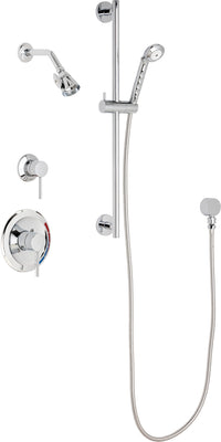 Chicago Faucets SH-PB1-16-021 1/2" Pressure balancing shower system with hand spray and 24" slide bar