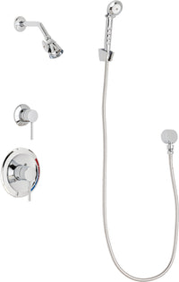 Chicago Faucets SH-PB1-17-010 1/2" Pressure balancing shower system with hand spray and wall hook