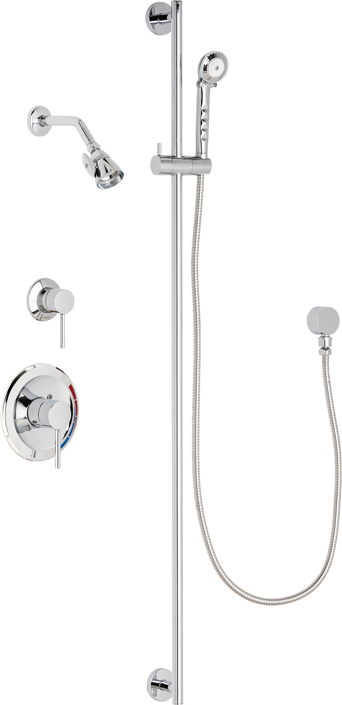 Chicago Faucets SH-PB1-17-032 1/2" Pressure balancing shower system with hand spray and 48" slide bar