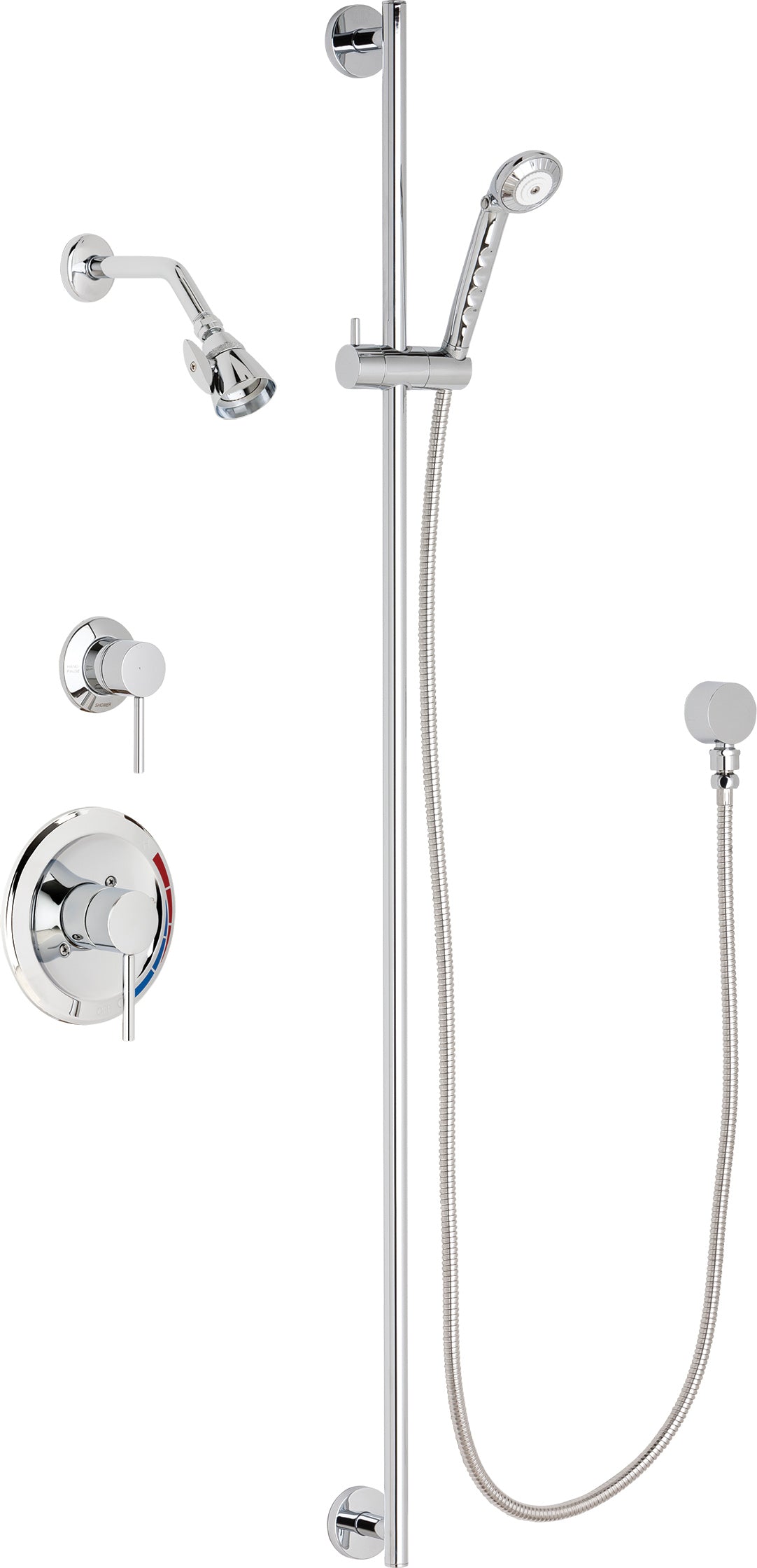 Chicago Faucets SH-PB1-17-042 1/2" Pressure balancing shower system with hand spray and 48" slide bar