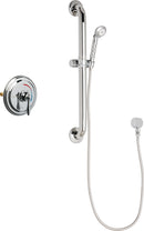 Chicago Faucets SH-TP1-00-023 1/2" Thermostatic/pressure balancing shower fitting with hand spray and 24" ADA grab bar