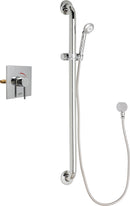 Chicago Faucets SH-TP2-00-024 1/2" Thermostatic/pressure balancing shower fitting with hand spray and 36" ADA grab bar