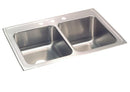 Elkay 18 Gauge Stainless Steel 33" x 22" x 10.125" Double Bowl Drop-in Kitchen Sink STLR3322R1