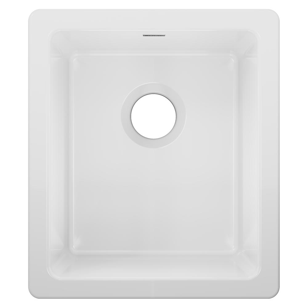 Elkay Fireclay 16-7/16" x 18-15/16" x 9-1/16" Single Bowl Undermount Bar Sink White SWU1517WH